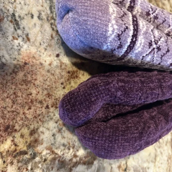 Muk Luks Purple Women's Cabin Socks - 2 Pair Pack - Picture 2 of 9